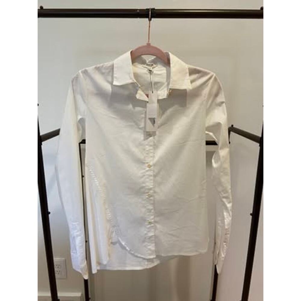 Helmut Lang Classic-collar Poplin White Shirt size P XS - Picture 2 of 6